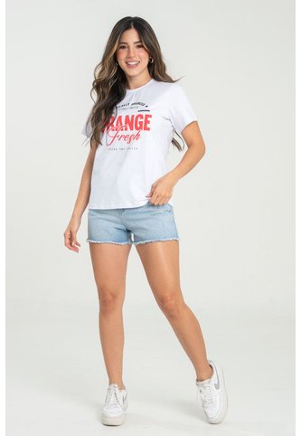 Camiseta Orange Blanco Ragged Pf31122324 Ragged