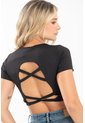 Crop Top Dhede Negro Ragged Pf31122326 de Ragged