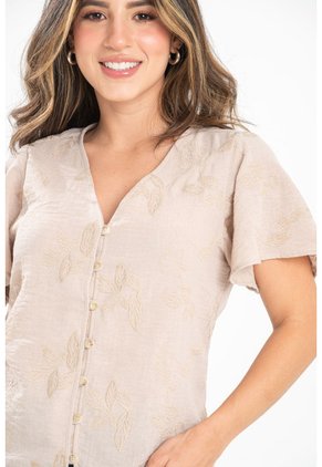 Blusa Maggie Beige Ragged Pf31113536