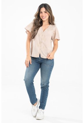 Blusa Maggie Beige Ragged Pf31113536