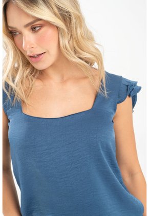 Blusa Sky Azul Ragged Pf31113534
