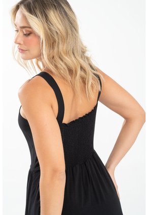Vestido Midi Western Negro Ragged Pf31511506