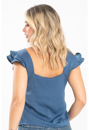 Blusa Sky Azul Ragged Pf31113534
