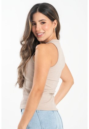 Top Atletico Rib Beige Ragged Pf31122323