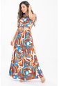 Vestido Largo Crescent Café Ragged Pf31511468 de Ragged