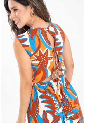 Vestido Largo Crescent Café Ragged Pf31511468