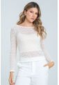 Blusa Blonda Manga Larga Blanco Ragged Pf11113077 de Ragged
