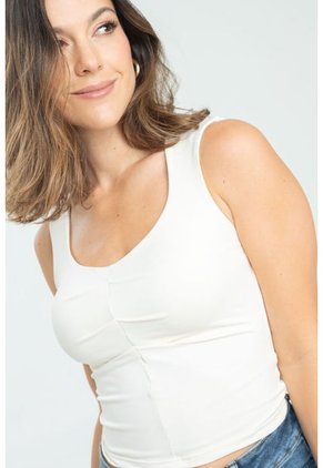 Top Kiara Blanco Ragged Pf13120775