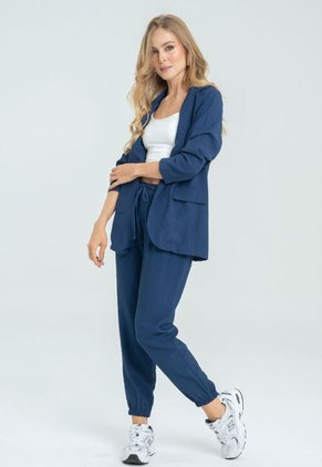 Chaqueta Larga Tipo Blazer Azul Ragged Pf12130134