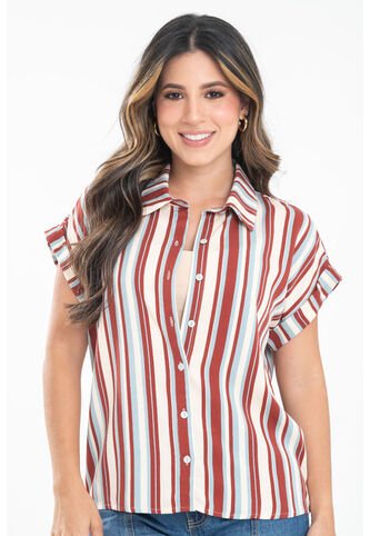 Blusa Rayas Mix Rojo Ragged Pf31113608 Ragged