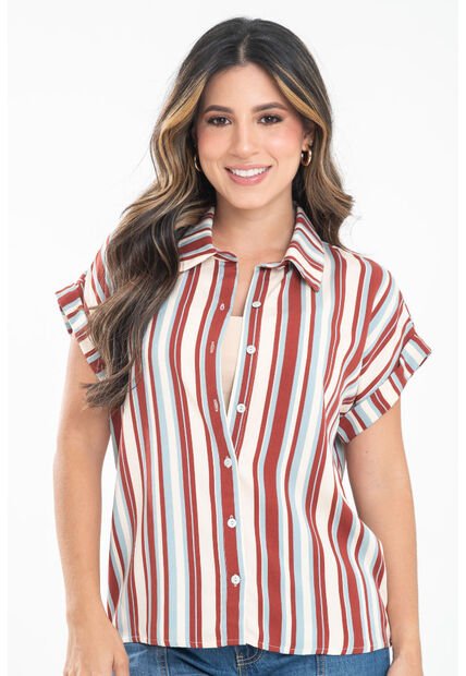 Blusa Rayas Mix Rojo Ragged Pf31113608