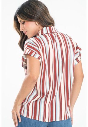 Blusa Rayas Mix Rojo Ragged Pf31113608