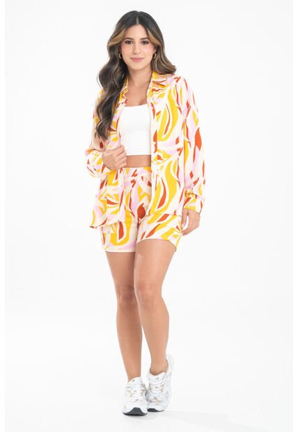 Camisa Europa Amarillo Ragged Pf31113570