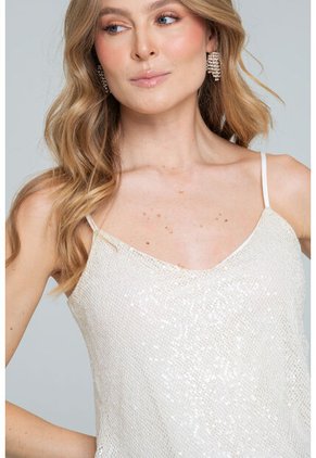 Blusa Glow Blanco Ragged Pf12110862