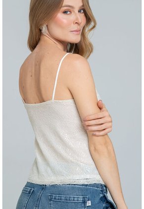 Blusa Glow Blanco Ragged Pf12110862