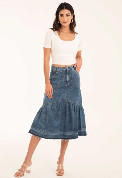 Falda Finlandia Azul Ragged Pf51320063