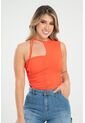 Top Drapeado Asimetrico Naranja Ragged Pf31122253 de Ragged