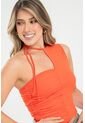 Top Drapeado Asimetrico Naranja Ragged Pf31122253 de Ragged