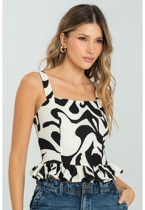 Blusa Arizona Negro Ragged Pf11112965