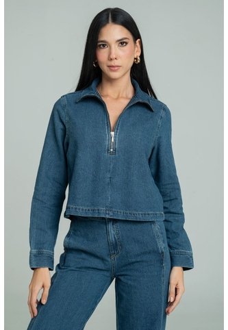 Chaqueta Denim Cierre Azul Ragged Pf21130022 Ragged