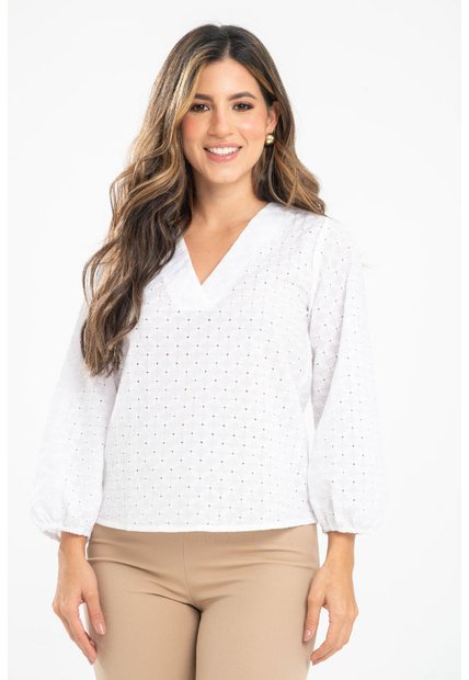 Blusa Macondo Blanco Ragged Pf31113719
