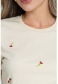 Camiseta Mini Flores Beige Ragged Pf21120144 de Ragged