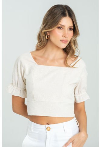 Crop Top Thess Beige Ragged Pf11112975 Ragged