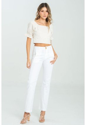 Crop Top Thess Beige Ragged Pf11112975