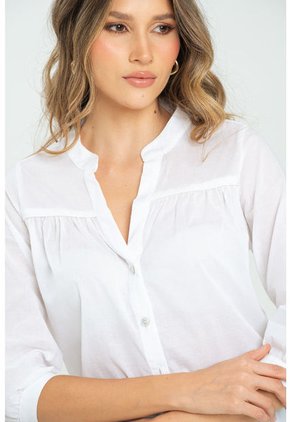 Camisa Nicole Blanco Ragged Pf11112976