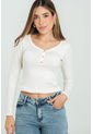 Top Malawi Manga Larga Blanco Ragged Pf11121158 de Ragged
