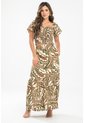Falda Larga Jhenna Verde Ragged Pf31320370 de Ragged