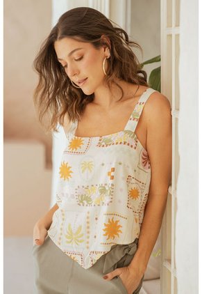 Blusa Solare Blanco Ragged Pf11112981