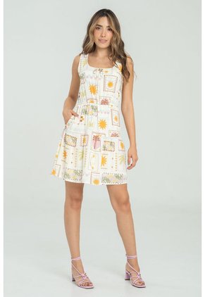 Vestido Sun Blanco Ragged Pf11511388