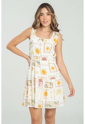 Vestido Sun Blanco Ragged Pf11511388