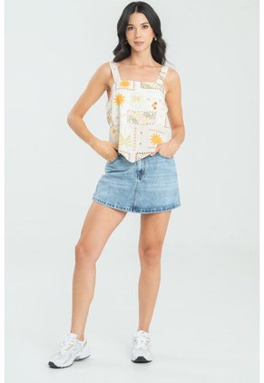 Falda Short Giotto Azul Ragged Pf21340009