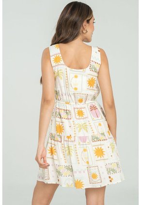 Vestido Sun Blanco Ragged Pf11511388