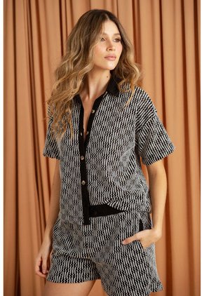 Short Kaylee Negro Ragged Pf11340160