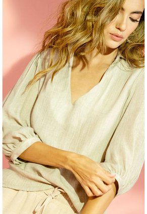 Blusa Yubuje Beige Ragged Pf11112690