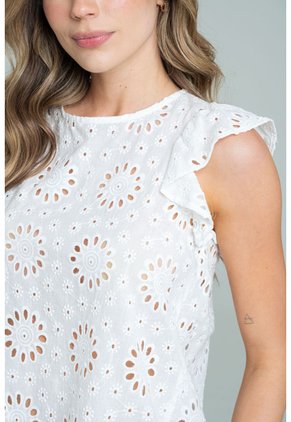 Blusa Emhely Blanco Ragged Pf11113049