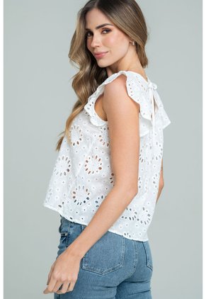 Blusa Emhely Blanco Ragged Pf11113049