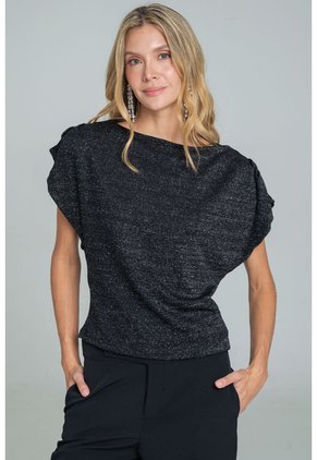 Blusa Melen Negro Ragged Pf11113097