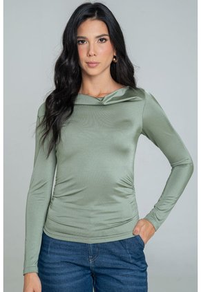 Top Lou Drapeado Verde Ragged Pf11121180