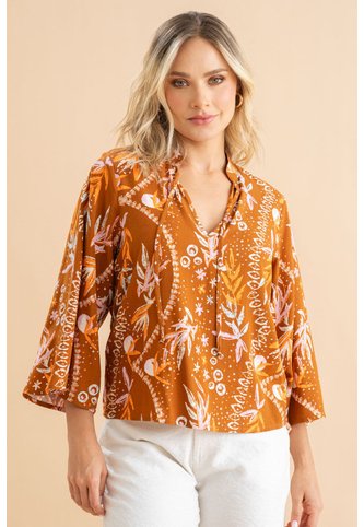 Blusa Ivy Café Ragged Pf31113554 Ragged
