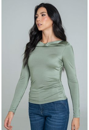 Top Lou Drapeado Verde Ragged Pf11121180