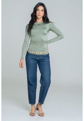 Top Lou Drapeado Verde Ragged Pf11121180