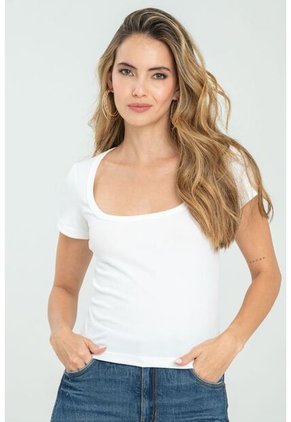 Top Rib Summer Blanco Ragged Pf11121150