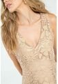 Vestido Gold Encaje Beige Ragged Pf12510418 de Ragged