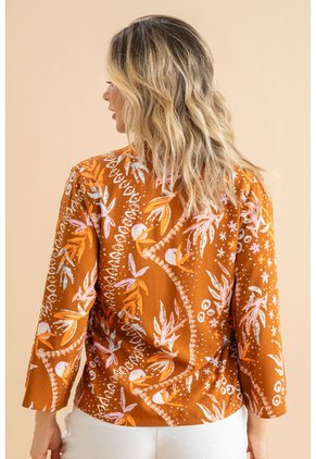 Blusa Ivy Café Ragged Pf31113554