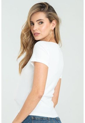 Top Rib Summer Blanco Ragged Pf11121150