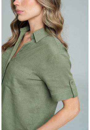 Camisa Martini Verde Ragged Pf11113063